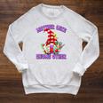 Best Teacher Grandma Gnome With Books For Teacher Mom Saying Raglan Sleeve Sweatshirt Heather Mustard