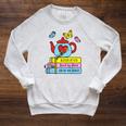 Blessed By God Loved By Jesus Book Lovers Raglan Sleeve Sweatshirt Heather Mustard