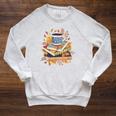 Book & Autumn Fall Lover Bookworm Hello Fall Bookish Reading Raglan Sleeve Sweatshirt Heather Mustard