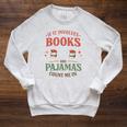 Book & Pajamas Humorous Book Lover Reading Bedtime Raglan Sleeve Sweatshirt Heather Mustard