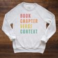 Book Chapter Verse Context Raglan Sleeve Sweatshirt Heather Mustard Book Chapter Verse Context Raglan Sleeve Sweatshirt Heather Mustard