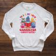 This Is My Book Character Costume Animals Kids Reading Raglan Sleeve Sweatshirt Heather Mustard