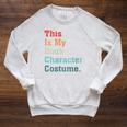 This Is My Book Character Costume For Book Lovers Vintage Raglan Sleeve Sweatshirt Heather Mustard