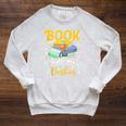Book Club With My Besties Fun Raglan Sleeve Sweatshirt Heather Mustard