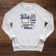 My Book Club Reads Between The Wines Reading Group Raglan Sleeve Sweatshirt Heather Mustard