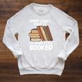 Book Fans Sorry I Can't Make It I'm Completely Booked Reader Premium Tri-Blend Raglan Sleeve Sweatshirt Heather Mustard