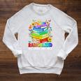 Book Flower Radicalized By Basic Decency Feminist LGBT Raglan Sleeve Sweatshirt Heather Mustard