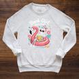Book Girl Summer Skeleton Reading Books Lovers Beach Raglan Sleeve Sweatshirt Heather Mustard