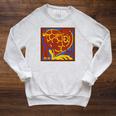 Book Of Kells Celtic Knot Medieval Bird Premium Tri-Blend Raglan Sleeve Sweatshirt Heather Mustard