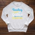Book Librarian Reading Is The Greatest Adventure Book Lover Raglan Sleeve Sweatshirt Heather Mustard