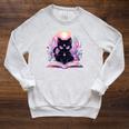 Book Lover Crystal Witchy Cute Cat Kawaii Pastel Goth Raglan Sleeve Sweatshirt Heather Mustard Book Lover Crystal Witchy Cute Cat Kawaii Pastel Goth Raglan Sleeve Sweatshirt Heather Mustard