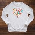 Book Lover Heart Shape Reading Club Librarian Bookworm Premium Tri-Blend Raglan Sleeve Sweatshirt Heather Mustard