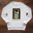 Book Lover Reading Trash Readers Book Club Tarot Card Raglan Sleeve Sweatshirt Heather Mustard