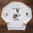 Book Lovers My Day Is Booked Vintage Raglan Sleeve Sweatshirt Heather Mustard