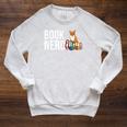 Book Nerd Book Lover Raglan Sleeve Sweatshirt Heather Mustard