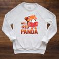 Book Nerd Well Red Panda Cute Bear Book Nerd Zookeeper Raglan Sleeve Sweatshirt Heather Mustard