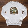 Book Nook Enthusiast Cozy Library Reader Collector Raglan Sleeve Sweatshirt Heather Mustard