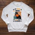 If My Book Is Open Your Mouth Should Be Closed Raglan Sleeve Sweatshirt Heather Mustard