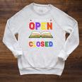 If My Book Is Open Your Mouth Is Closed Reading Books Performance Raglan Sleeve Sweatshirt Heather Mustard If My Book Is Open Your Mouth Is Closed Reading Books Performance Raglan Sleeve Sweatshirt Heather Mustard