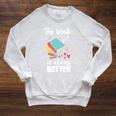 Book Reading The Book Is Always Better Raglan Sleeve Sweatshirt Heather Mustard