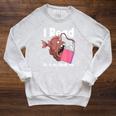 Book Reading Anglerfish I Read Past My Bed Time Librarian Raglan Sleeve Sweatshirt Heather Mustard