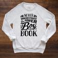 Book Reading Graphic Boys And Men Book Lover Librarian Raglan Sleeve Sweatshirt Heather Mustard