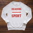 Book Reading Reading Is My Favorite Sport Raglan Sleeve Sweatshirt Heather Mustard