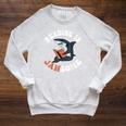 Book Reading Is Jawsome Reading Books Raglan Sleeve Sweatshirt Heather Mustard