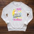 Book Reading I Read Past My Bedtime Raglan Sleeve Sweatshirt Heather Mustard