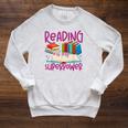 Book Reading Reading Is My Superpower Raglan Sleeve Sweatshirt Heather Mustard