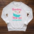 Book Reading Reading Takes You Everywhere Raglan Sleeve Sweatshirt Heather Mustard
