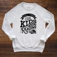 Book Reading Graphic Women Kids Book Lovers Librarian Raglan Sleeve Sweatshirt Heather Mustard