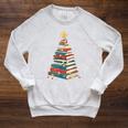 All Booked For Christmas Book Raglan Sleeve Sweatshirt Heather Mustard