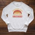 Booked And Unbothered For Readers And Book Lovers Raglan Sleeve Sweatshirt Heather Mustard