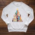 Booklovers Christmas Book Tree Raglan Sleeve Sweatshirt Heather Mustard Booklovers Christmas Book Tree Raglan Sleeve Sweatshirt Heather Mustard