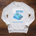 Bookmarks Are For Quitters Book Lover Saying Raglan Sleeve Sweatshirt Heather Mustard