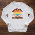 Bookmarks Are For Quitters Reading Books Book Reader Raglan Sleeve Sweatshirt Heather Mustard