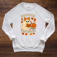Books And BER Months Fall Librarian Reading Halloween Raglan Sleeve Sweatshirt Heather Mustard