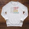 Books Book Lovers Book Lovers Reading Bookworm Raglan Sleeve Sweatshirt Heather Mustard