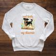 Books And My Chiweenie Owner Chiweenie Lover Raglan Sleeve Sweatshirt Heather Mustard