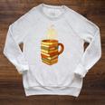Books Coffee Mug Reading Lover Literary Bibliophile Raglan Sleeve Sweatshirt Heather Mustard