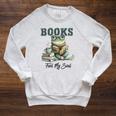Books Fuel My Soul Raglan Sleeve Sweatshirt Heather Mustard