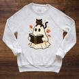 Books Ghost Reading Book Halloween Library Cat Fall Raglan Sleeve Sweatshirt Heather Mustard Books Ghost Reading Book Halloween Library Cat Fall Raglan Sleeve Sweatshirt Heather Mustard