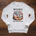 Books Are Magic Book Dragon ShirtReading Books Are Magical Raglan Sleeve Sweatshirt Heather Mustard