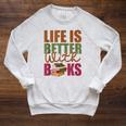 Books Novels Reading Shirt Life Is Better With Books Raglan Sleeve Sweatshirt Heather Mustard Books Novels Reading Shirt Life Is Better With Books Raglan Sleeve Sweatshirt Heather Mustard