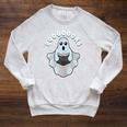 Books Reader Creepy Horror On Halloween Ghost Reading Raglan Sleeve Sweatshirt Heather Mustard
