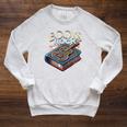 Books Rock Rock'n Roll Science Of Reading Teachers Guitar Raglan Sleeve Sweatshirt Heather Mustard