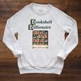 Bookshelf Wealth Billionaire Book Collector Collection Raglan Sleeve Sweatshirt Heather Mustard