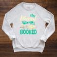 Bookworm My Weekend Is All Booked Reading Books Raglan Sleeve Sweatshirt Heather Mustard