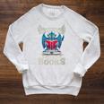 Bookworm Flying Mythical Creature Book Reading Dragon Raglan Sleeve Sweatshirt Heather Mustard